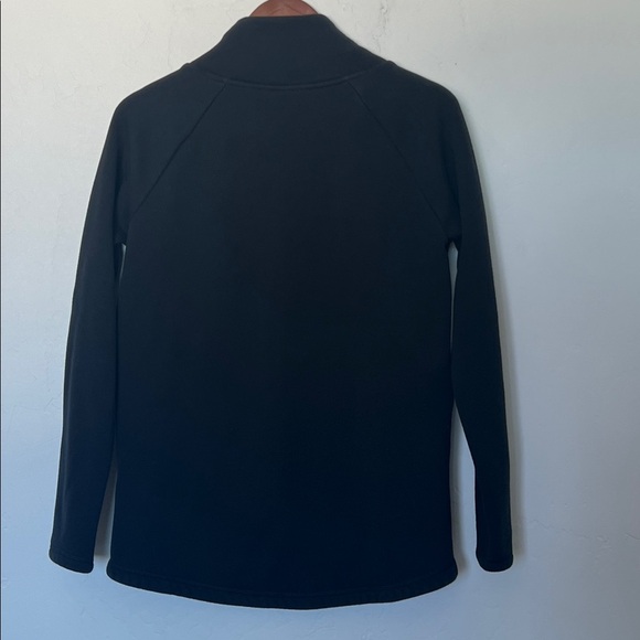 Athleta Cozy Karma Asym Pullover Black Soft Fleece Sweatshirt Women's Small - Picture 7 of 7